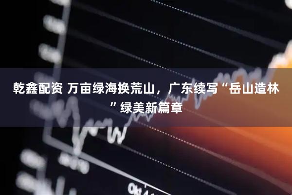 乾鑫配资 万亩绿海换荒山，广东续写“岳山造林”绿美新篇章
