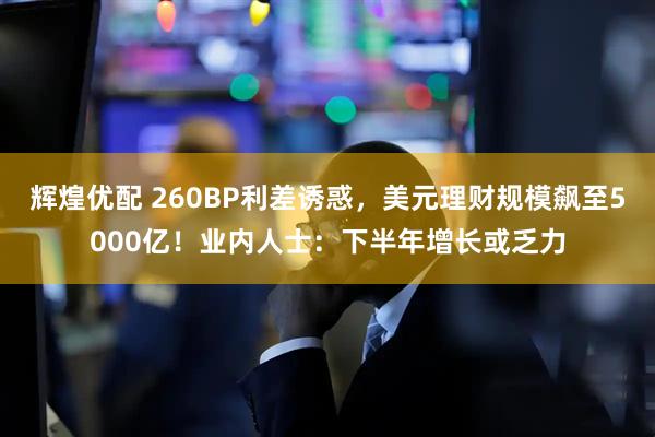 辉煌优配 260BP利差诱惑，美元理财规模飙至5000亿！业内人士：下半年增长或乏力